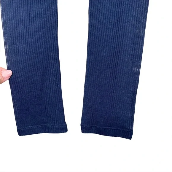 NWOT American Eagle Navy Semi Sheer Ribbed Leggings - Picture 6 of 7